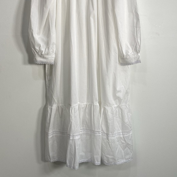Cotton Night Gown Loungewear Cottage core White Made in Brazil  M/L? - Picture 7 of 13